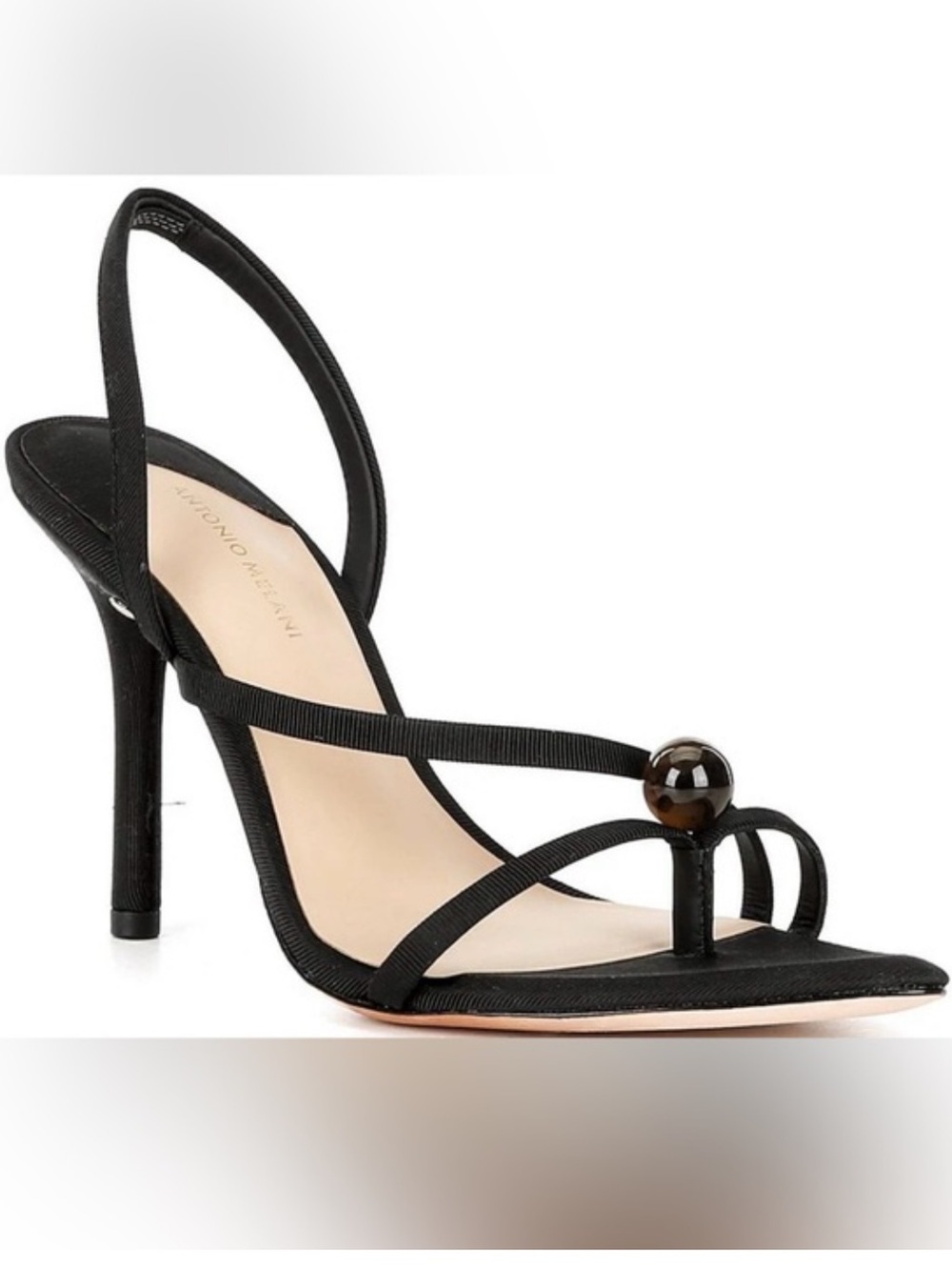 New w/tags gorgeous Antonio Melani, the Ames Two Satin Ornamented Thong sandal